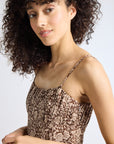 MILLE Clothing Tully Dress in Cocoa Floral