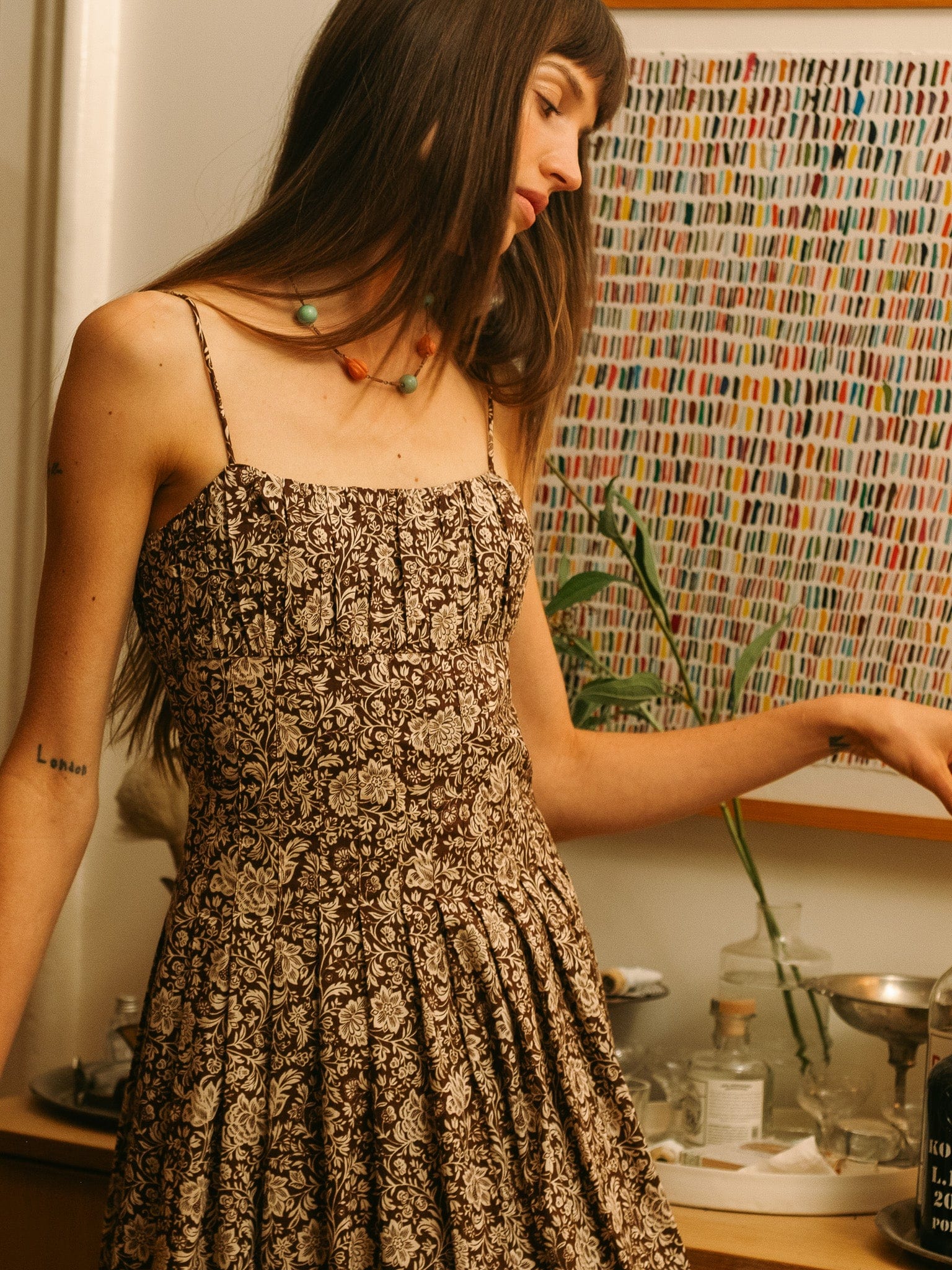 Tully Dress in Cocoa Floral MILLE Tully Dress in Cocoa Floral MILLE