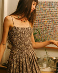 MILLE Clothing Tully Dress in Cocoa Floral