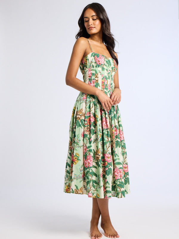 Tully Dress in Garden Stripe — view 4