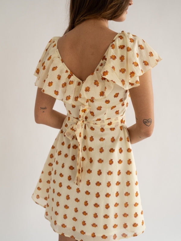 Uma Dress in Honey Petite Bouquet — view 3