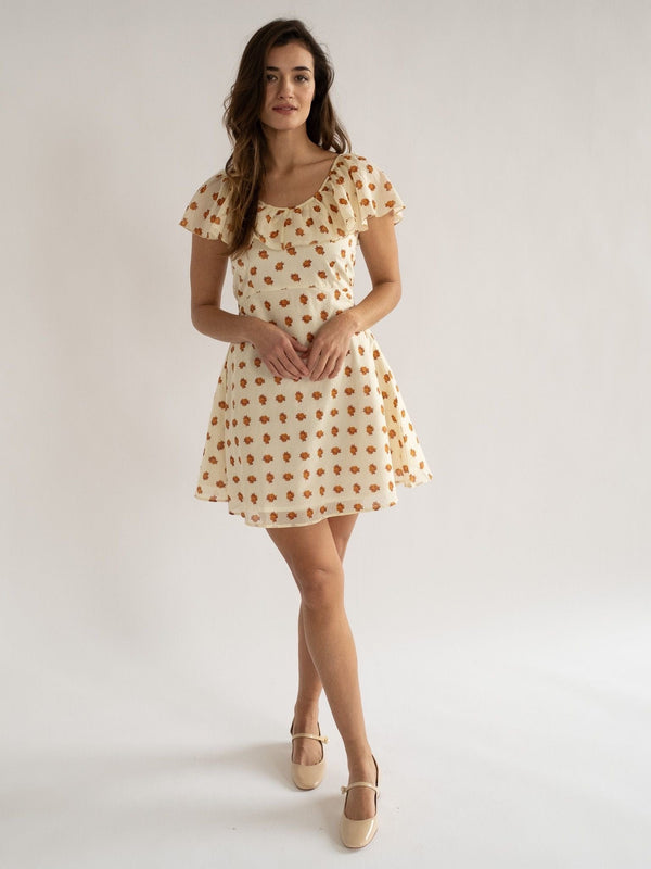 Uma Dress in Honey Petite Bouquet — view 8
