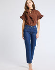 MILLE Clothing Vanessa Top in Chocolate