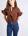 MILLE Clothing Vanessa Top in Chocolate