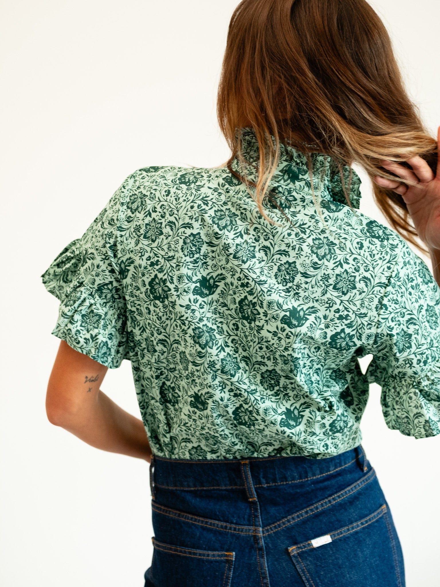 MILLE Clothing Vanessa Top in Jade Floral