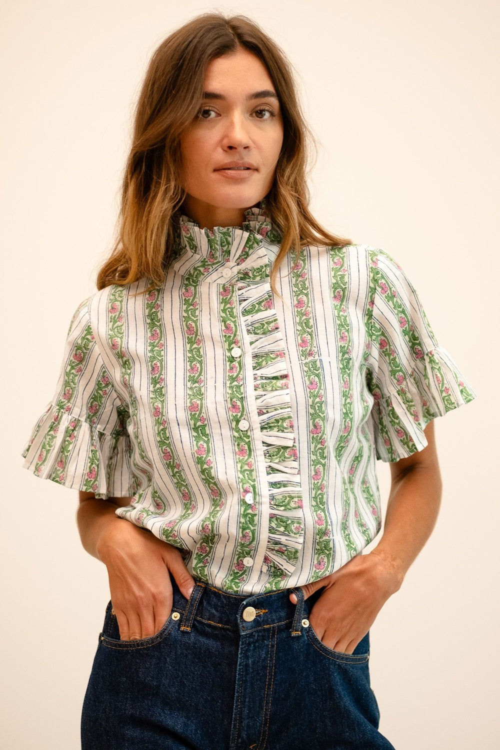Vanessa Top in Sweet Pea Stripe
