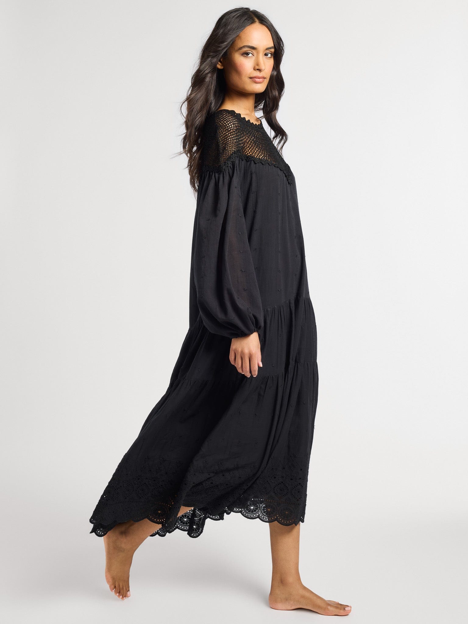 MILLE Vega Crochet Dress in Black XS MILLE Vega Crochet Dress in Black XS