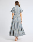 MILLE Clothing Victoria Dress in Chambray Stripe