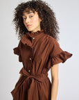 MILLE Clothing Victoria Dress in Chocolate