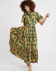 MILLE Clothing Victoria Dress in Emerald Bouquet