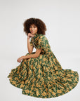 MILLE Clothing Victoria Dress in Emerald Bouquet