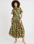 MILLE Clothing Victoria Dress in Emerald Bouquet