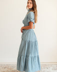 MILLE Clothing Victoria Dress in Forest Stripe