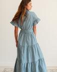 MILLE Clothing Victoria Dress in Forest Stripe