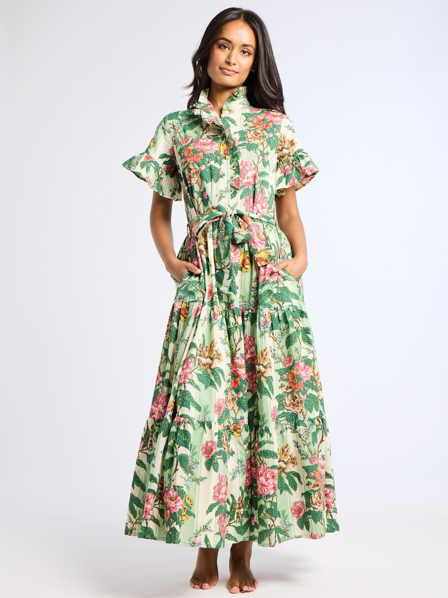 MILLE Clothing Victoria Dress in Garden Stripe