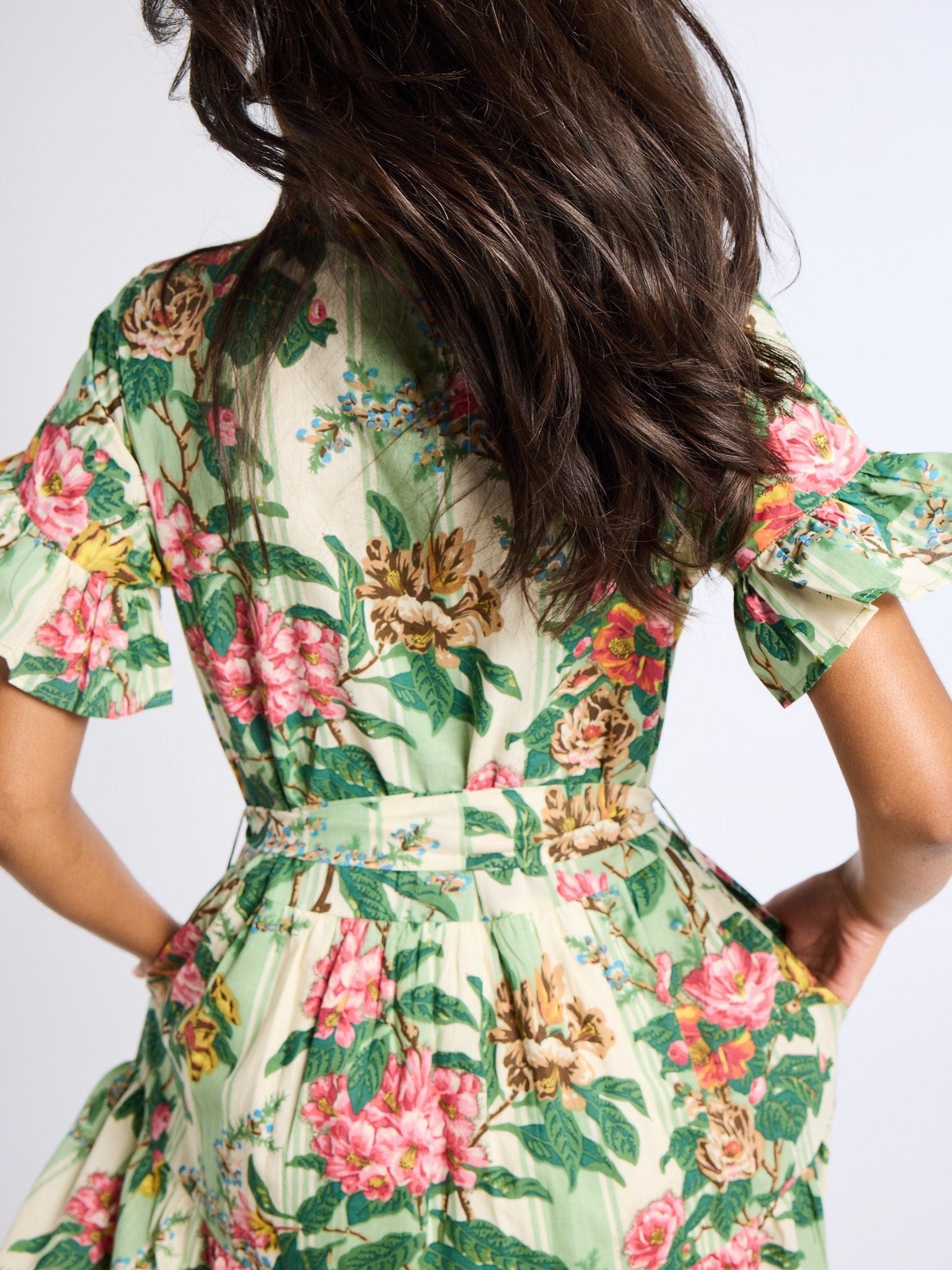 MILLE Clothing Victoria Dress in Garden Stripe