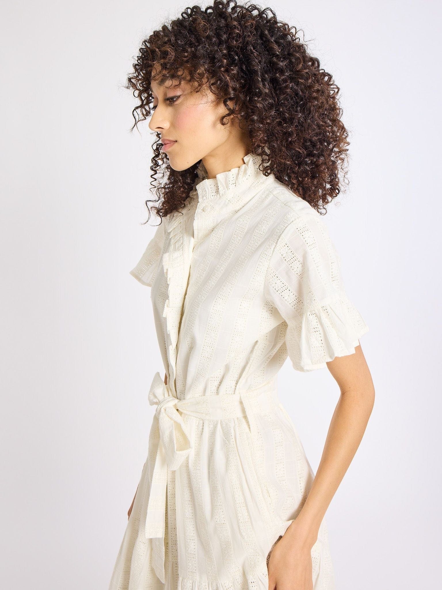 MILLE Clothing Victoria Dress in Ivory Eyelet