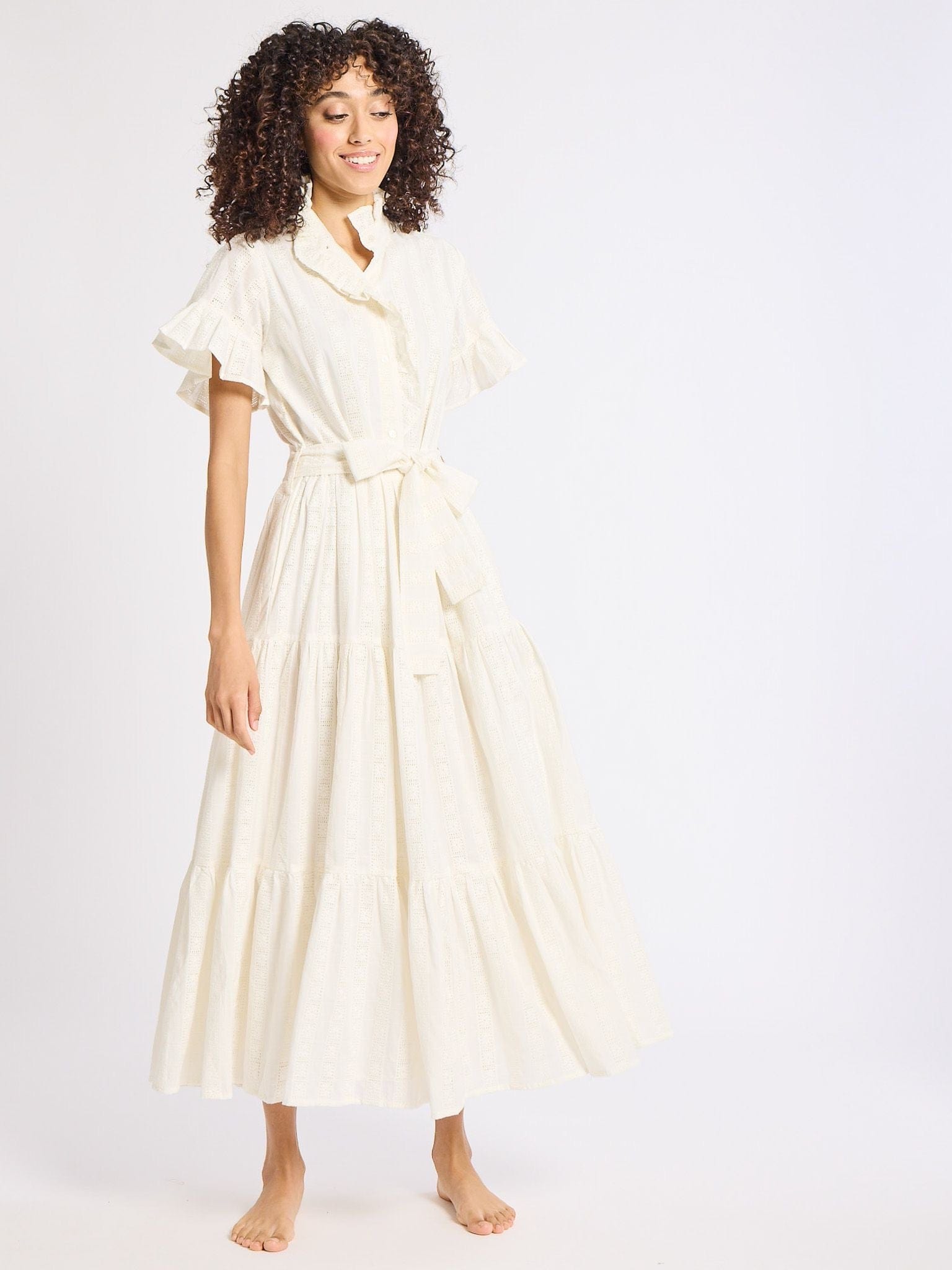 MILLE Clothing Victoria Dress in Ivory Eyelet