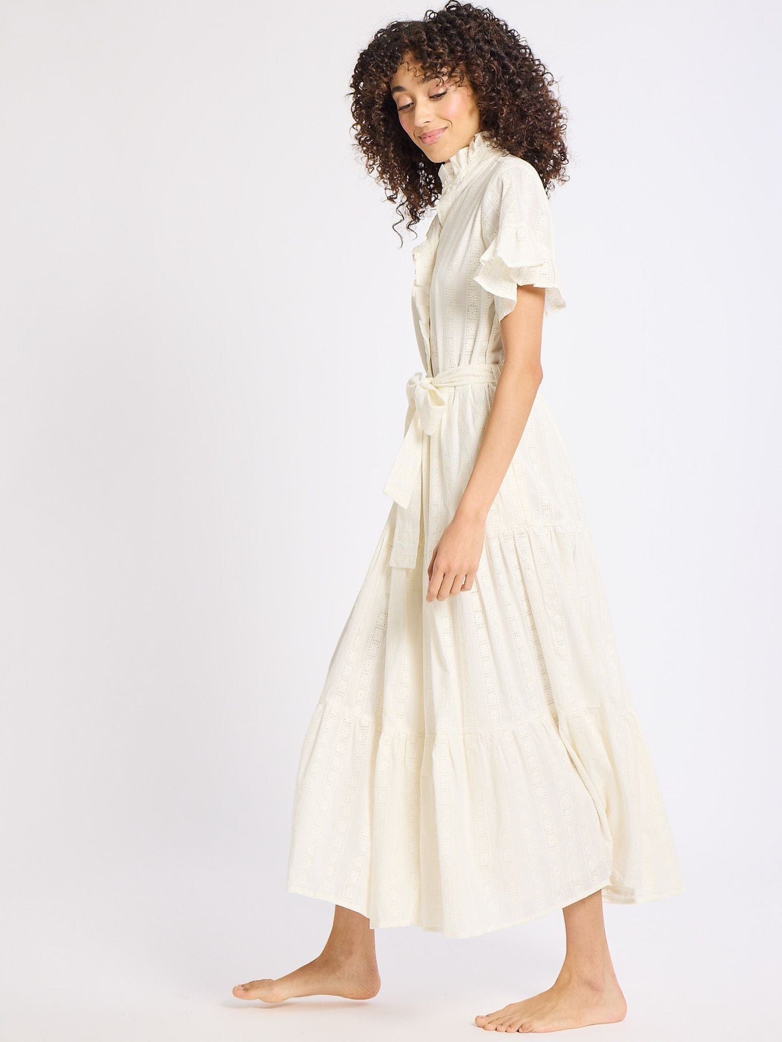 MILLE Clothing Victoria Dress in Ivory Eyelet