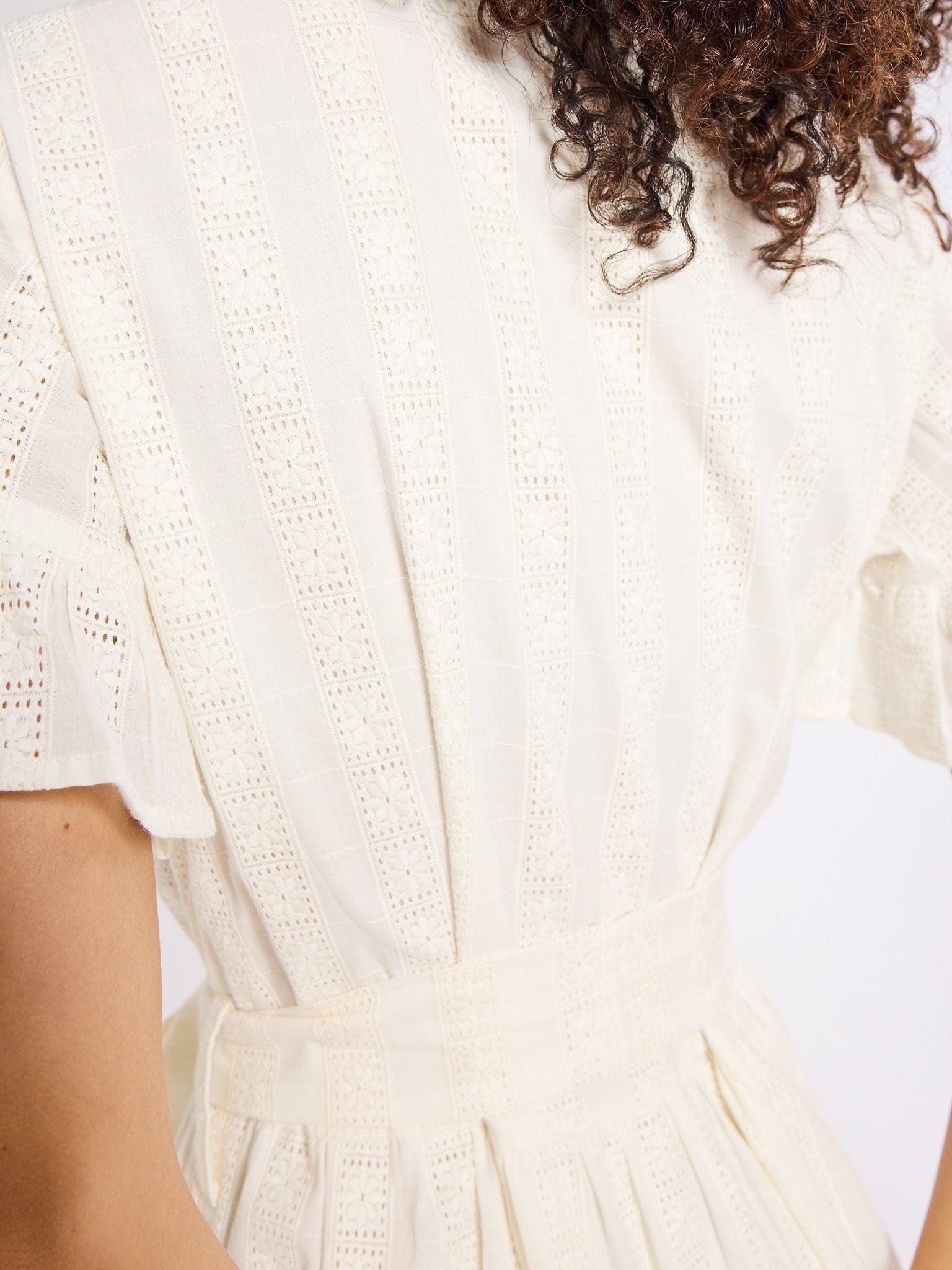 MILLE Clothing Victoria Dress in Ivory Eyelet