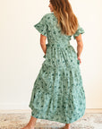MILLE Clothing Victoria Dress in Jade Floral
