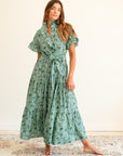 MILLE Clothing Victoria Dress in Jade Floral