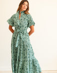 MILLE Clothing Victoria Dress in Jade Floral