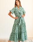 MILLE Clothing Victoria Dress in Jade Floral