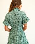 MILLE Clothing Victoria Dress in Jade Floral