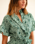MILLE Clothing Victoria Dress in Jade Floral