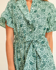 MILLE Clothing Victoria Dress in Jade Floral