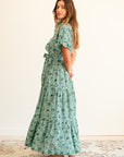 MILLE Clothing Victoria Dress in Jade Floral