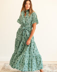 MILLE Clothing Victoria Dress in Jade Floral