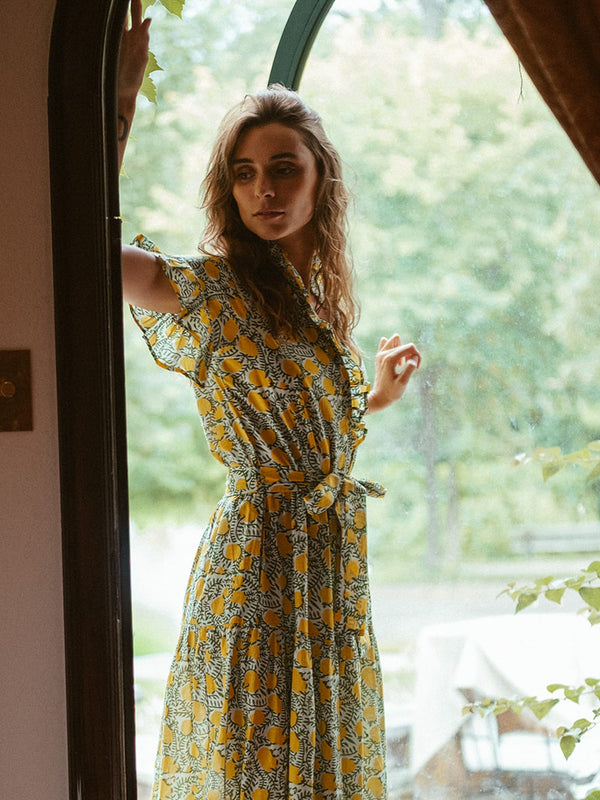 Victoria Dress in Lemons — view 3