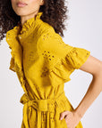 MILLE Clothing Victoria Dress in Marigold Eyelet
