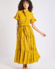 MILLE Clothing Victoria Dress in Marigold Eyelet