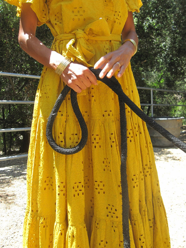 Victoria Dress in Marigold Eyelet — view 7