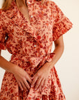 MILLE Clothing Victoria Dress in Peach Montmartre