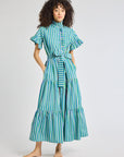 MILLE Clothing Victoria Dress in Printemps Stripe
