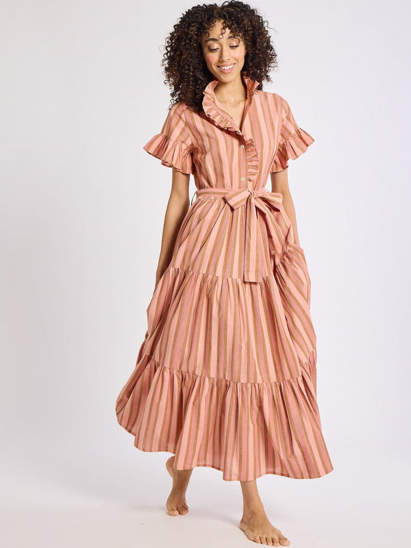 Victoria Dress in Santa Fe Stripe — view 4