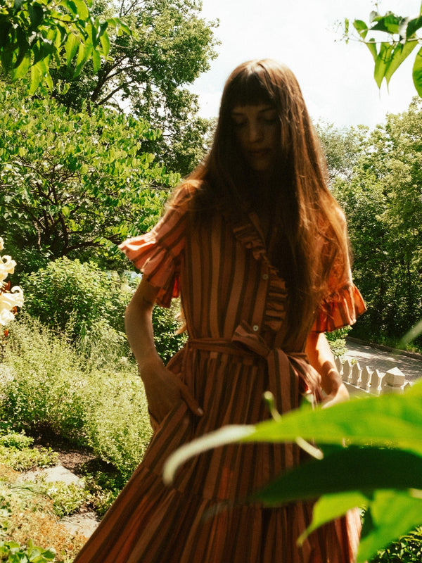 Victoria Dress in Santa Fe Stripe — view 17