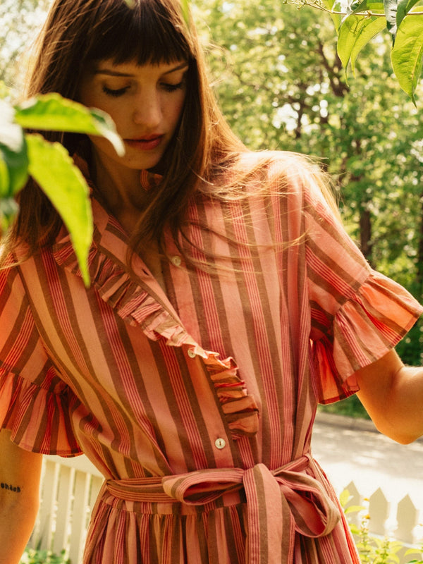 Victoria Dress in Santa Fe Stripe — view 20