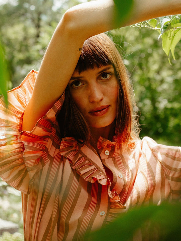 Victoria Dress in Santa Fe Stripe — view 26