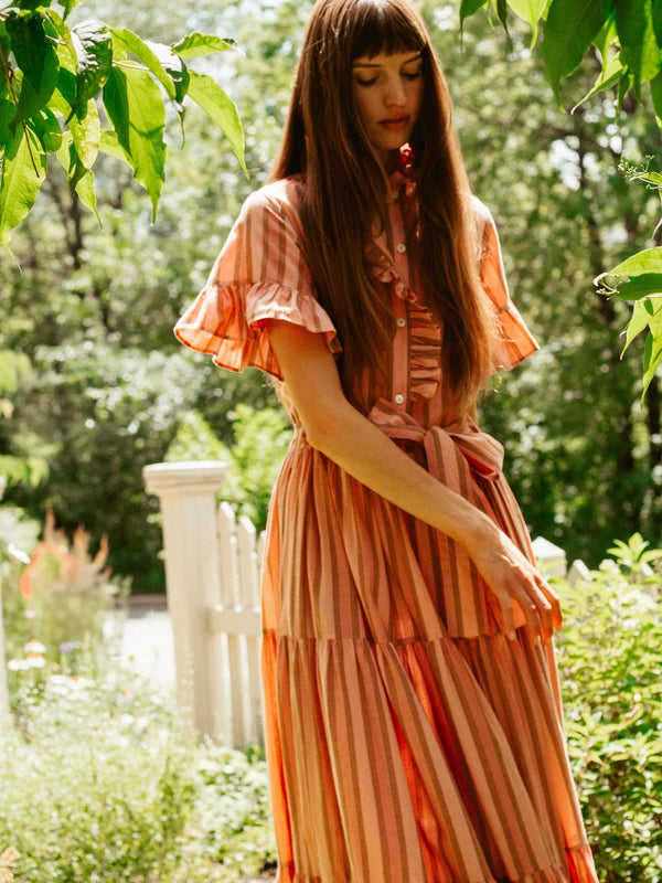 Victoria Dress in Santa Fe Stripe — view 27