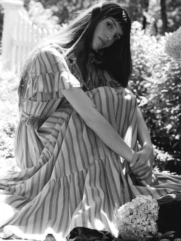 Victoria Dress in Santa Fe Stripe — view 30