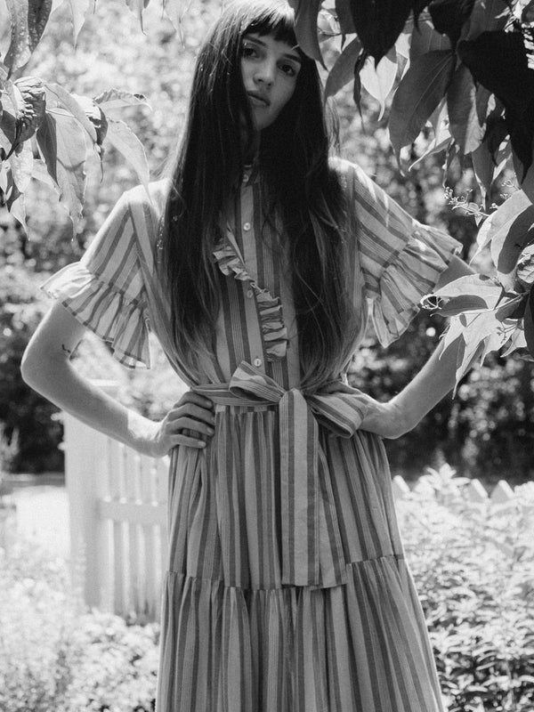 Victoria Dress in Santa Fe Stripe — view 31