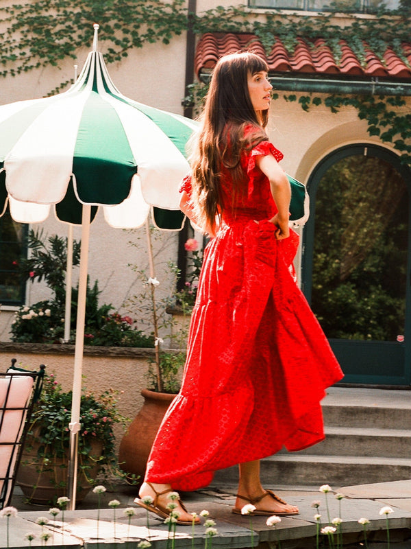 Victoria Dress in Scarlet Eyelet — view 11