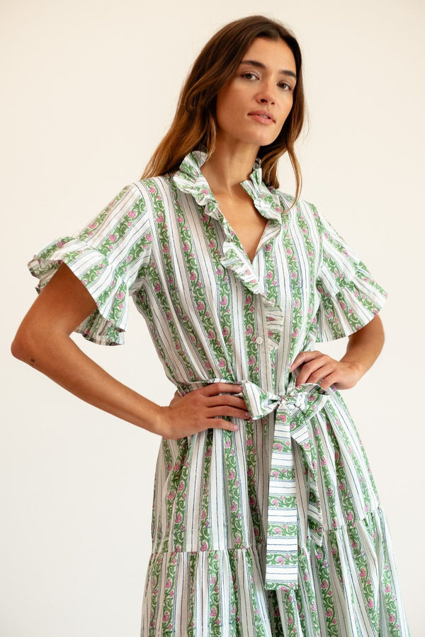 Victoria Dress in Sweet Pea Stripe — view 4
