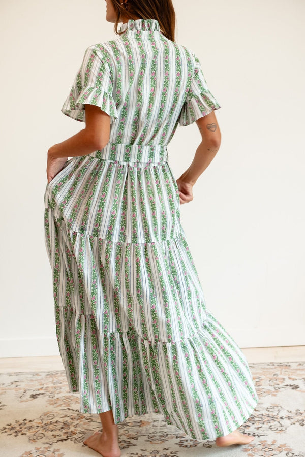 Victoria Dress in Sweet Pea Stripe — view 3