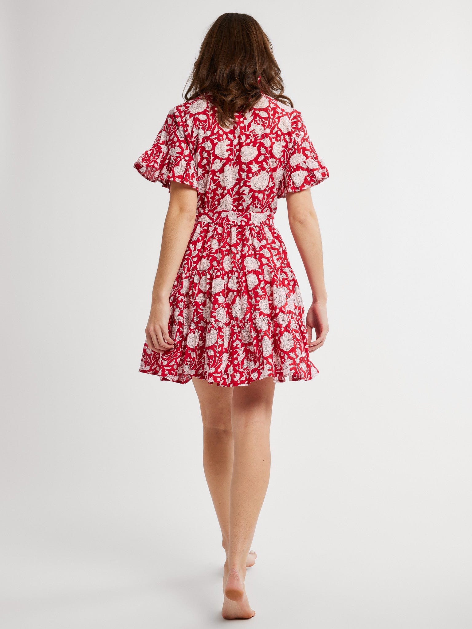 MILLE Clothing Violetta Dress in Red Zinnia